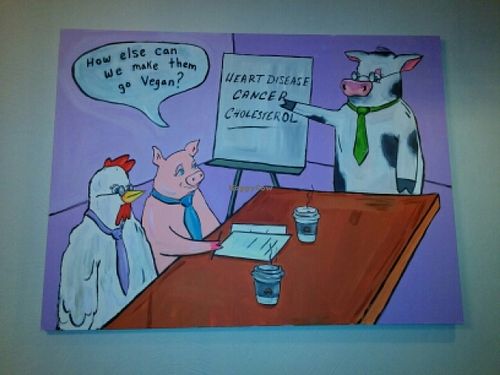 The best décor  at Vegan Hippo in London