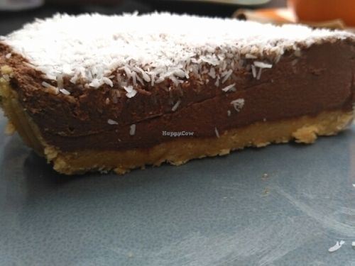 choc coconut cheesecake  at Vegan Hippo in London