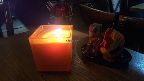 Table decor October 2016 at Vegan Hippo in London