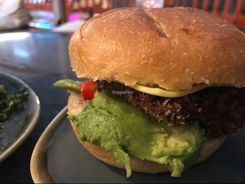 jackfruit burger!!! at Vegan Hippo in London