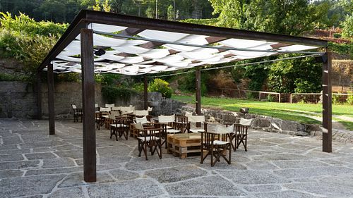 Outdoor of the restaurant and bar at Pousadela in Amarante