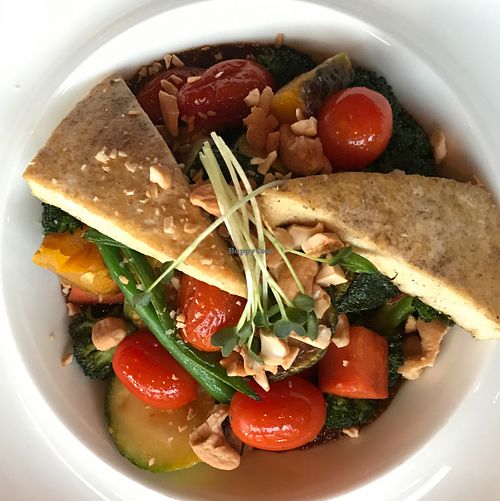 fire roasted veggies with tofu! sooooo good! at Tiki Iniki in Princeville