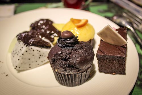 selection of desserts at Double Veggie - Lingya District in Kaohsiung