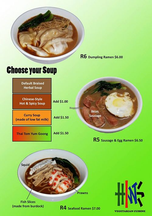 menu6 at HW Vegetarian in Central Singapore