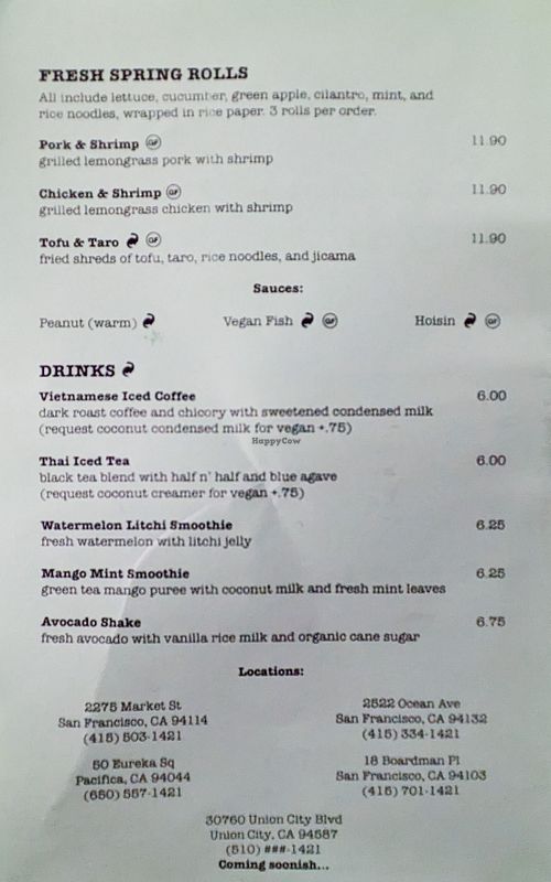 Menu page at Dinosaurs - Boardman Pl at Dinosaurs - Boardman Pl in San Francisco