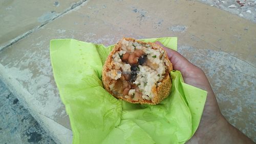 Inside an arancina. at Arancinaglutenfree in Siracusa