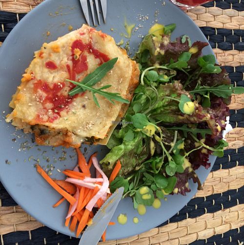 lasagna with lentilles! so fresh and so tasty! at Aloha Cafe in Santana