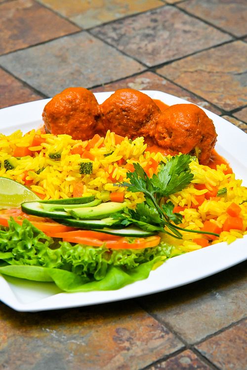 Quinoa Meatballs at Bio-Organicos in Playa Del Carmen