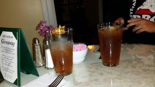 Ice teas at Black-Eyed Susan Acoustic Cafe in Angelica