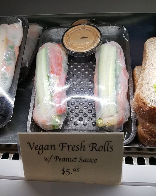 vegan fresh rolls at Brewed Awakening in Regina