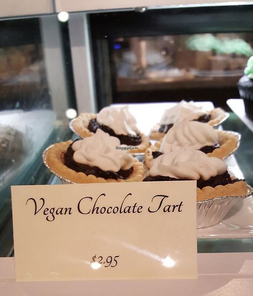  vegan chocolate tart at Brewed Awakening in Regina