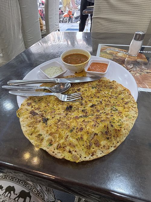 Flat tasteless ‘utthapham’: 160 THB  at Govindam in Pattaya