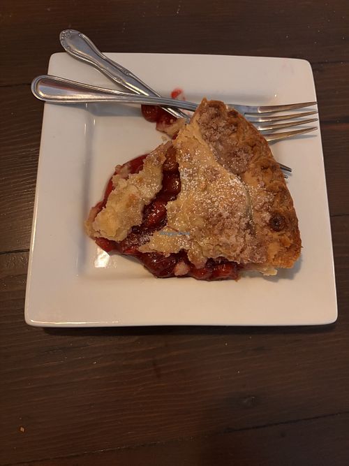 Vegan cherry pie  at Northern Grill & Pizza in Sister Bay