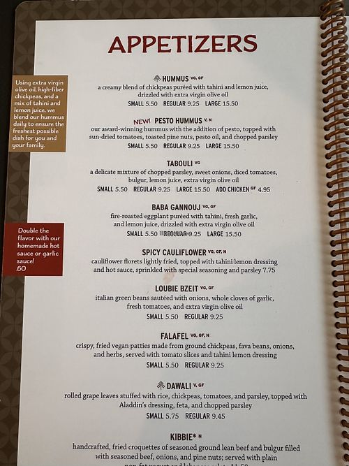   at Aladdin's Eatery in Fairlawn