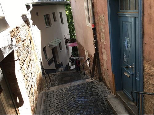 outside at Die Pause in Marburg