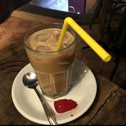 soy milk ice 'cream' coffee at Die Pause in Marburg