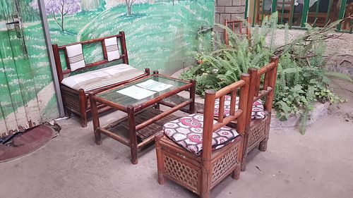 Seating at Loving Hut in Addis Ababa