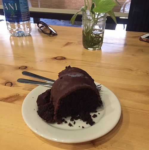chocolate cake at Health's Kitchen in Riverside