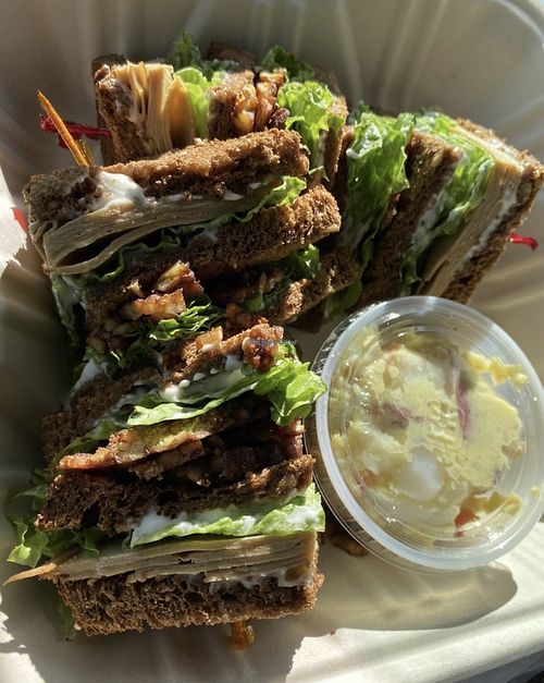 Club Sandwich was very good   at Lovin' Spoonfuls in Tucson