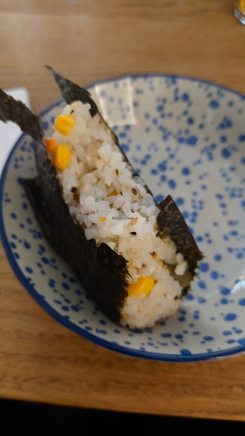 Vegan onigiri at Matcha Komachi in Vienna