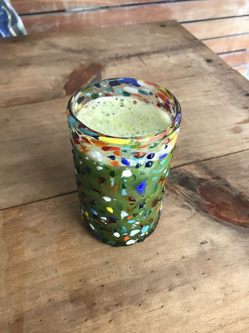 Green juice at Suculenta in Tulum