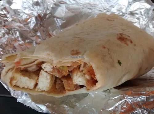 The Curl burrito (vegan fish) at Pelon's Baja Grill in Virginia Beach