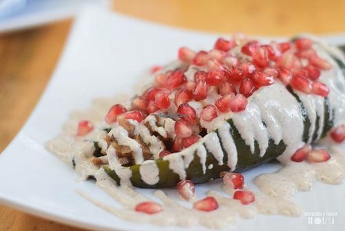 Chile en Nogada  at La Veggicheria in Tijuana