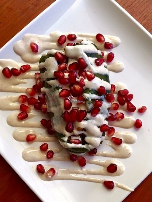 Chile en Nogada at La Veggicheria in Tijuana