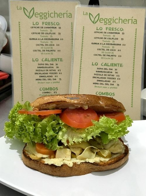 artichoke sandwich at La Veggicheria in Tijuana