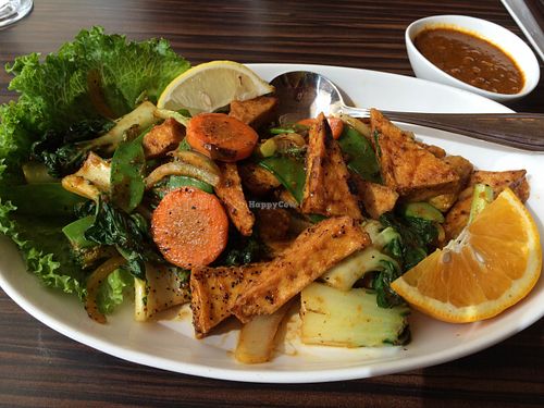 Tofu Goreng
11.99
Marinated grilled bean curd stir-fried with fresh assorted vegetables.Served with steamed rice and peanut sauce. at Thai Room in Toronto