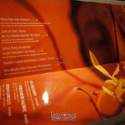 The Menu... at Pure Lotus - Holiday Inn in Beijing
