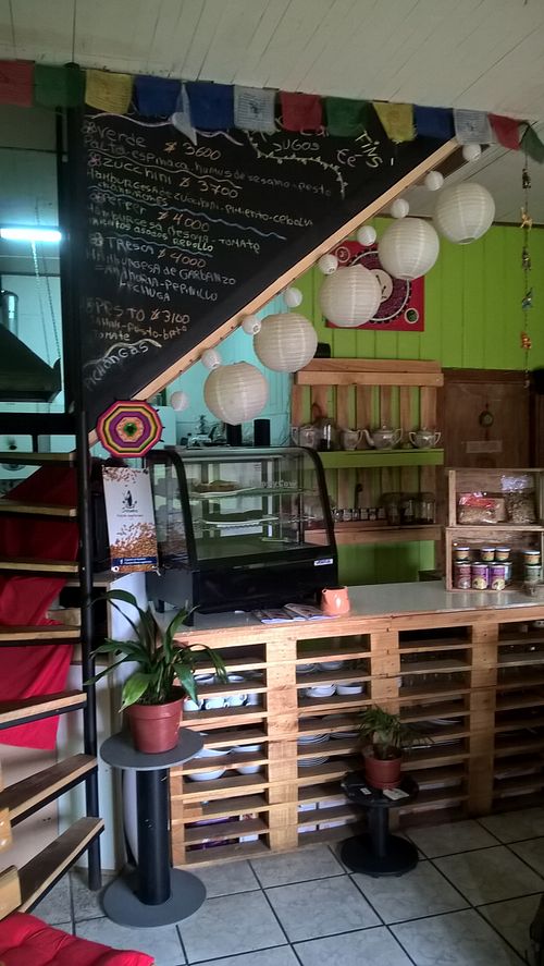 that's what it looks like inside at Sesamo Rincon Vegetariano in Valdivia