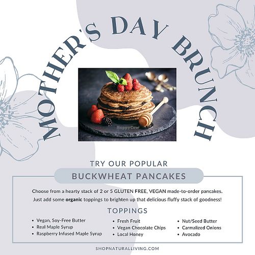 🥞 The most delicious GLUTEN FREE & VEGAN pancakes you will ever try! 🥞
🌱 Be sure to RSVP for you & more mom before Sunday to make sure you can enjoy your very own stack! at Natural Living Food Co-op and Cafe in League City
