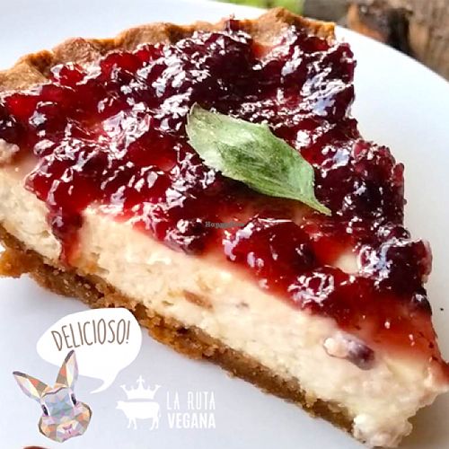 Lemon pie  at La Ruta Vegana in Mazatlan