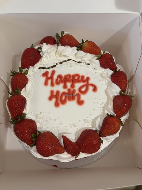 Custom vegan strawberry shortcake  at Rashmi's Bakery in Mississauga