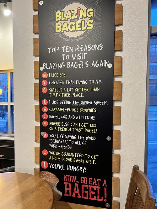   at Blazing Bagels in Bellevue