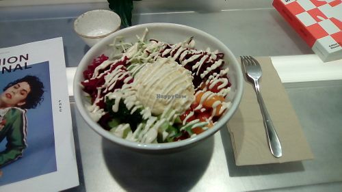 Greens salad + extra hummus at Laneway Greens - Flinders Lane in Melbourne