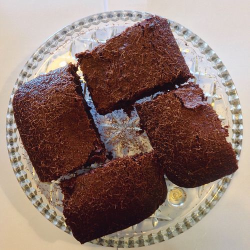 vegan chocolate brownie! at Patten's on Bridge in Korumburra