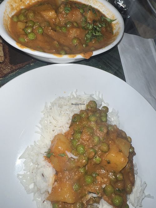 mattar aloo  at The Nizam's in Egg Harbor