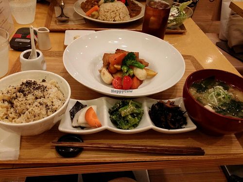roasted tempeh set at Brown Rice ブラウンライス in Tokyo
