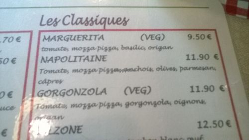 pizzas végétariennes à partir de 9.50€ at O Chato in Caen