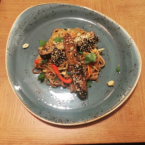 smokey tempeh  at Etnosvet in Prague