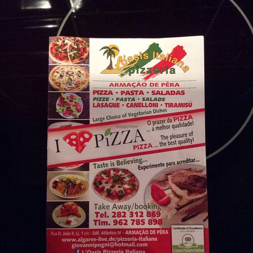 Flyer at L'Oasis Italiana in Armacao De Pera