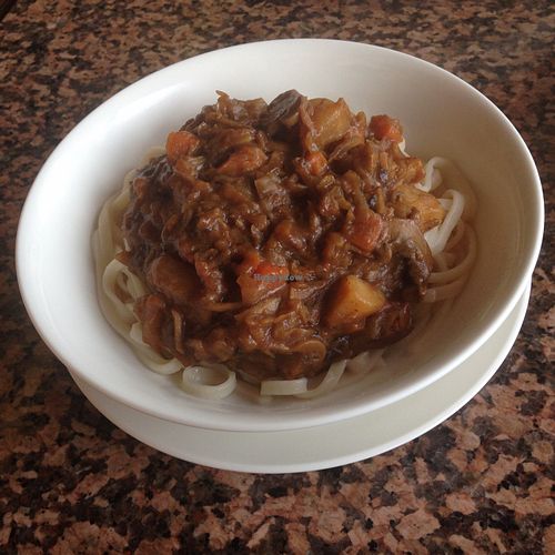 Japanese Curry with Udon Noodles at Malibu House in Okinawa