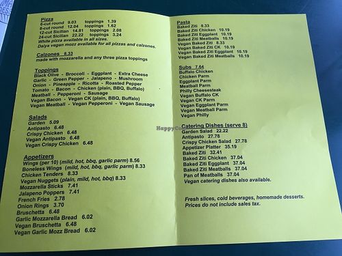 Most recent menu. May 2017.  at Little Anthony's in Albany