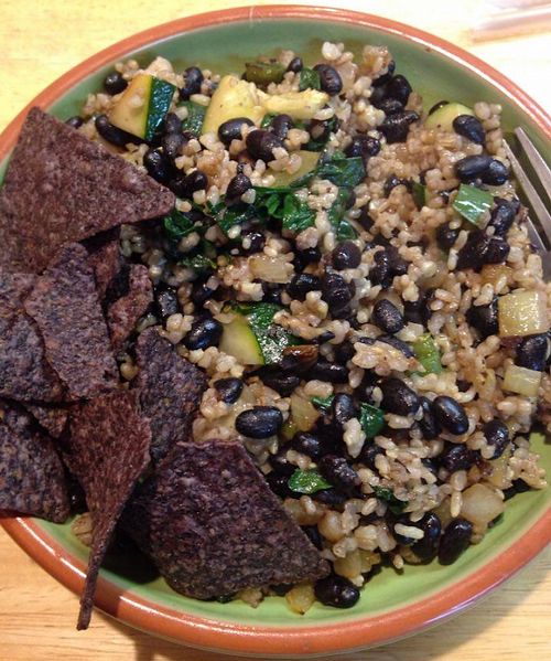 Bean and rice bowl! at Healthy on Lark in Albany