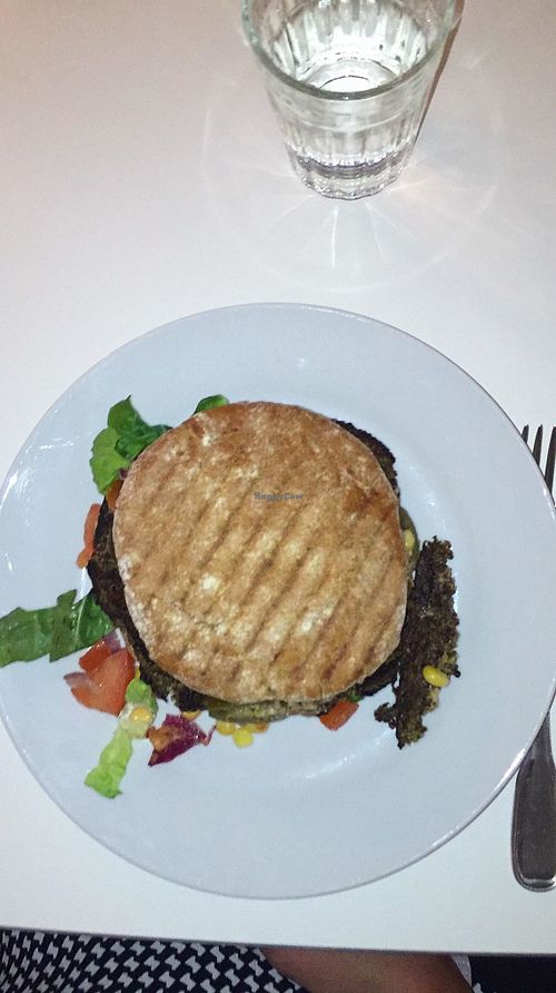 Their spicy burger at 42°Raw in Frederiksberg