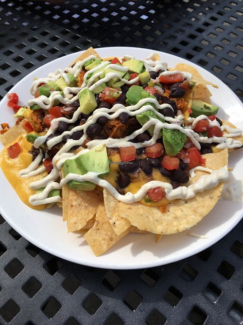 Small vegan loaded nachos at Beerline Cafe in Milwaukee