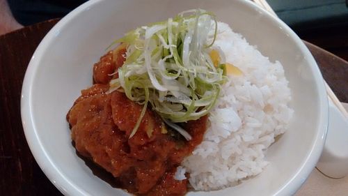 Plantain curry at The Hug and Pint in Glasgow
