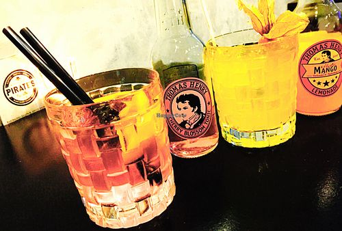 Cherry Blossom Gin and Mango Splash Vodka at Pirates in Heidelberg